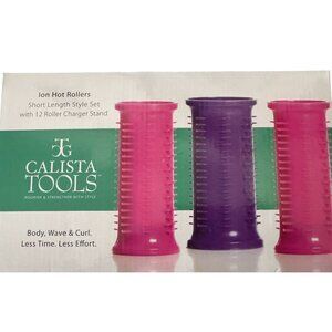 Calista Tools Ion Hot Rollers Set With Charger Stand & Hair Clips New